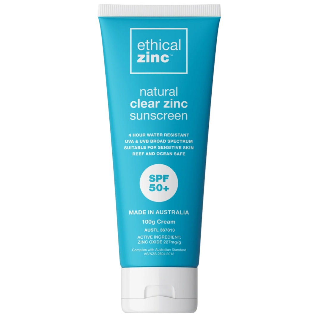 Ethical Zinc Natural Clear Sunscreen Spf 50+ 100g