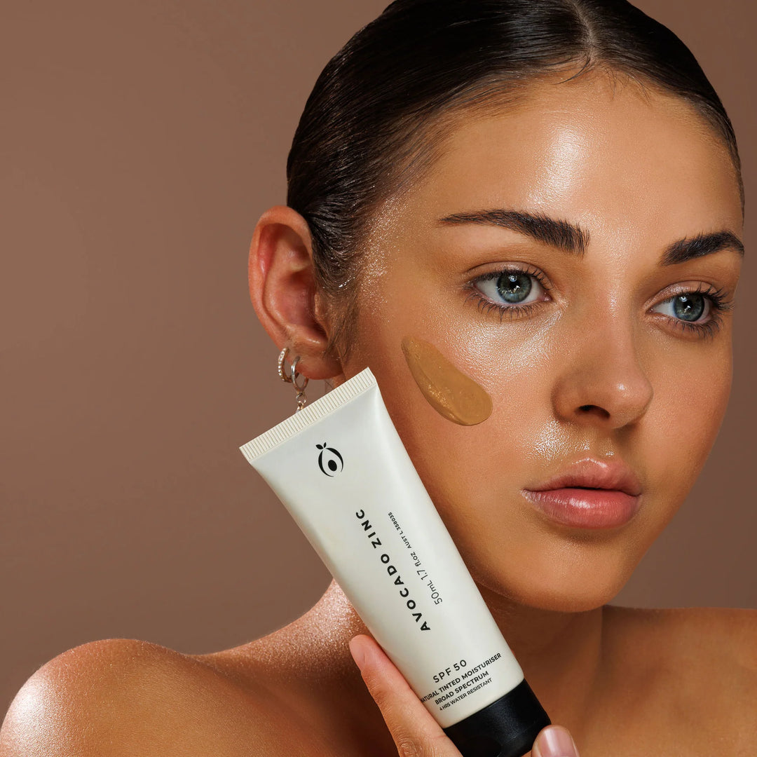 Avocado Zinc Spf50 Natural Tinted Moisturiser Medium Dark 50ml