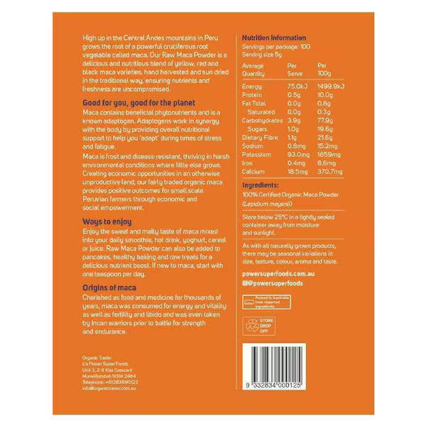 Power Super Foods Organic Maca Powder 500g