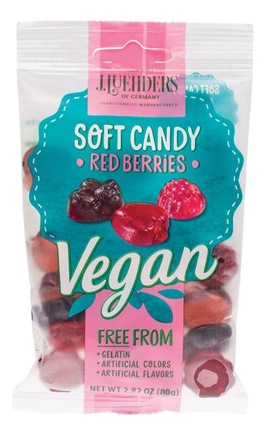 J Luehders Vegan Candy Red Berries 80g