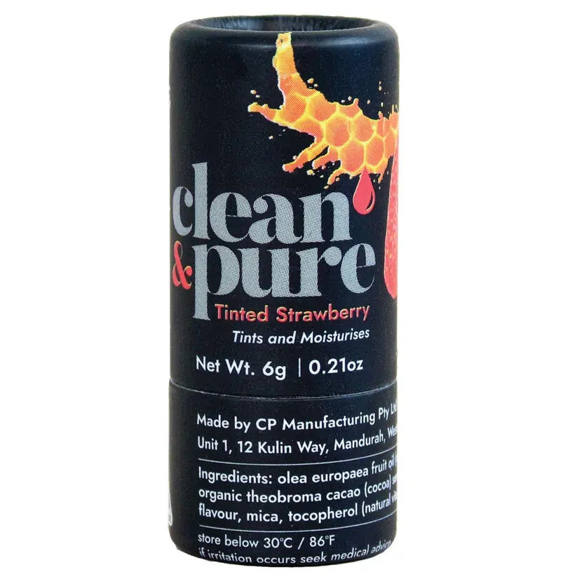 Clean & Pure Tinted Strawberry Lip Balm Tube 6g