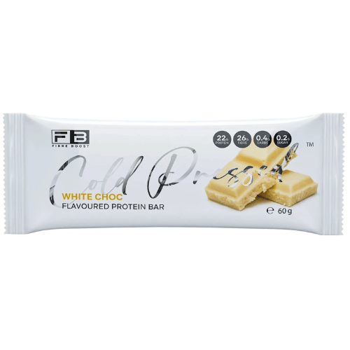 Fibre Boost Cold Pressed Protein Bar White Choc 60g