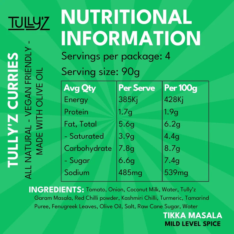 Tully'z Tikka Masala Curry 375g
