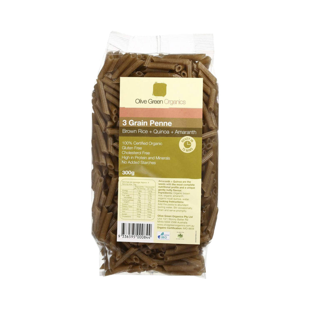 Olive Green Organics Amaranth Quinoa & Rice Penne 300g