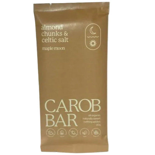 Maple Moon Carob Almond Chunks & Celtic Salt 90g