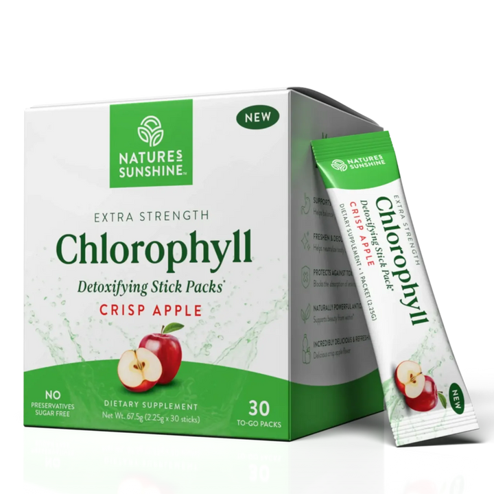 Natures Sunshine Chlorophyll Crisp Apple Sachets 2.25g X 30 Pack
