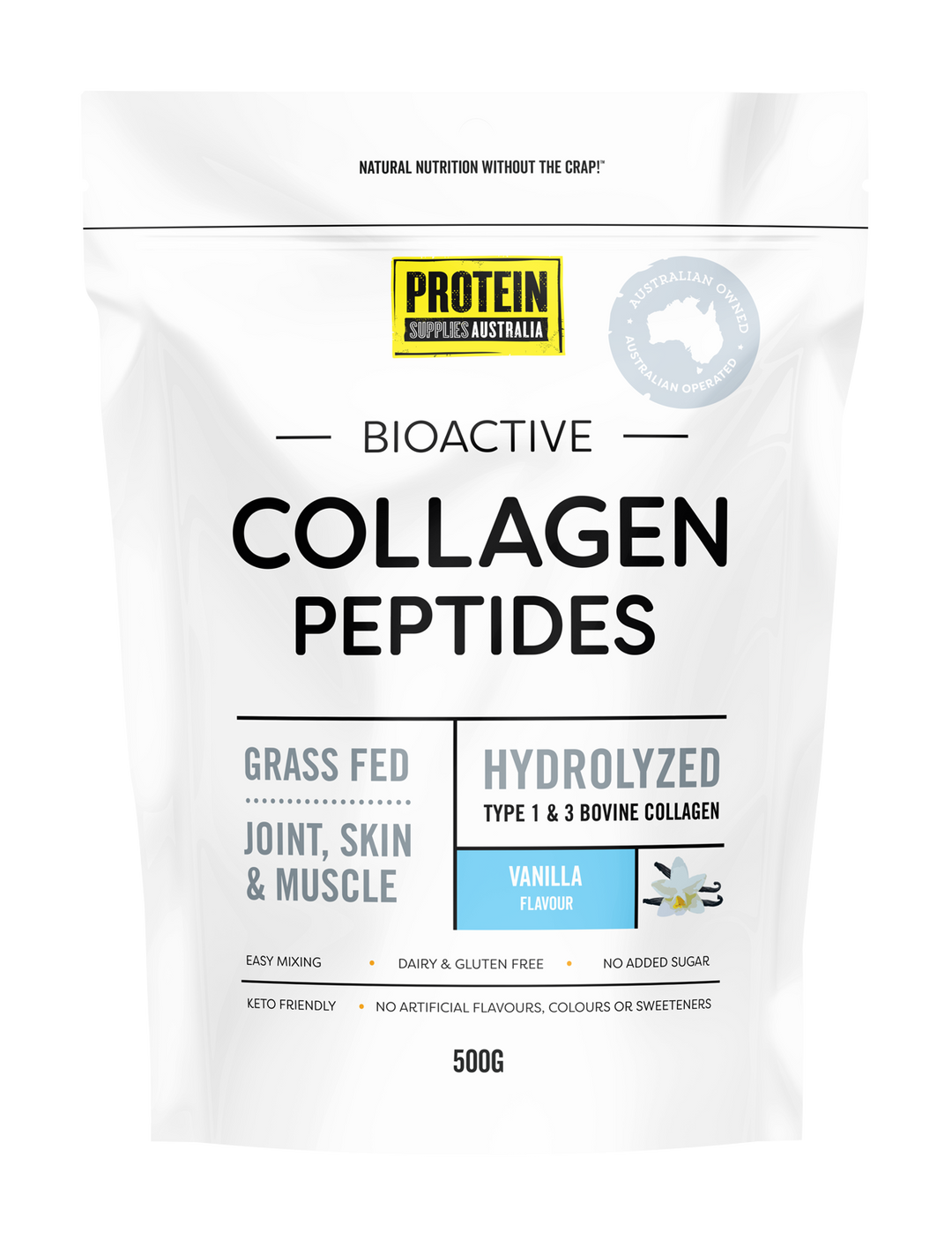 Protein Supplies Australia Collagen Vanilla 500g