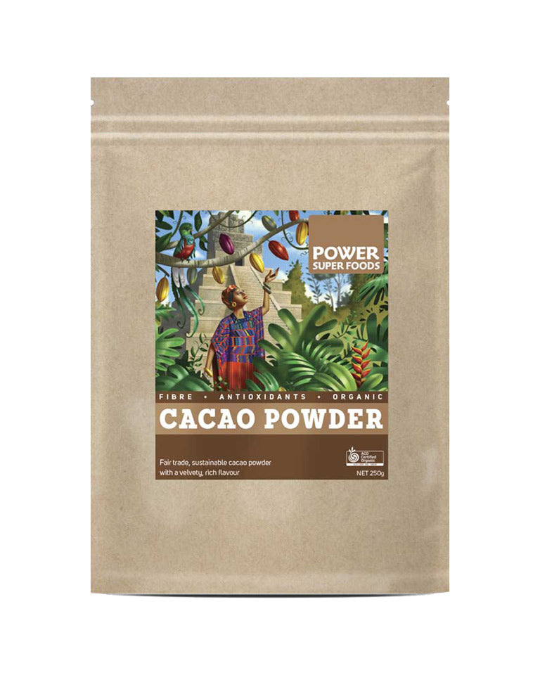 Power Super Foods Organic Cacao Powder Kraft Bag