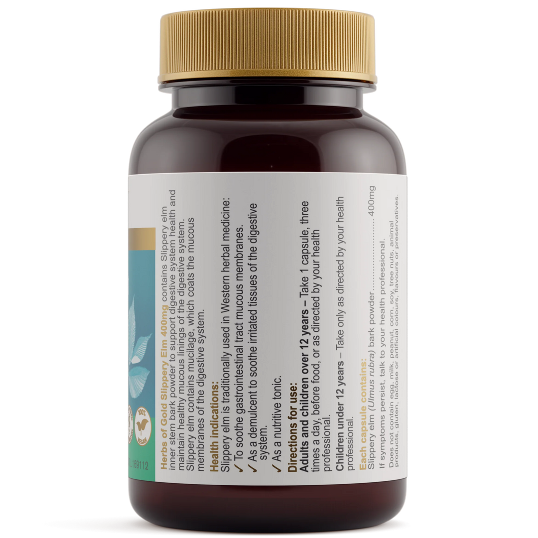 Herbs Of Gold Slippery Elm 400mg 60vc