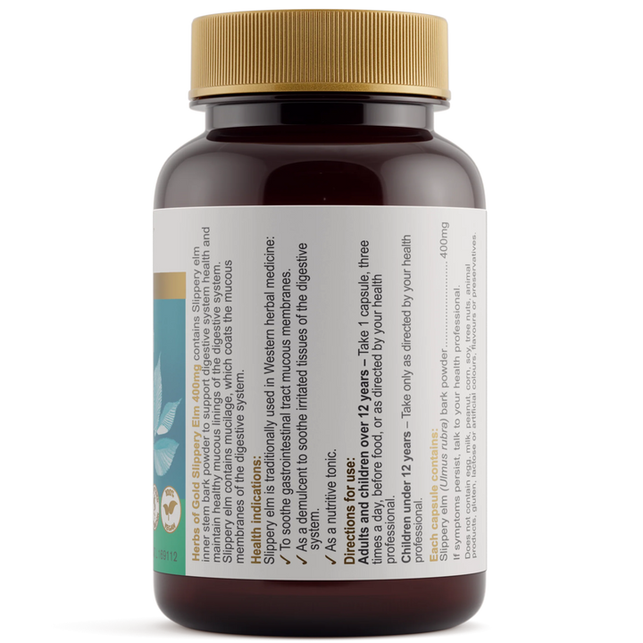 Herbs Of Gold Slippery Elm 400mg 60vc