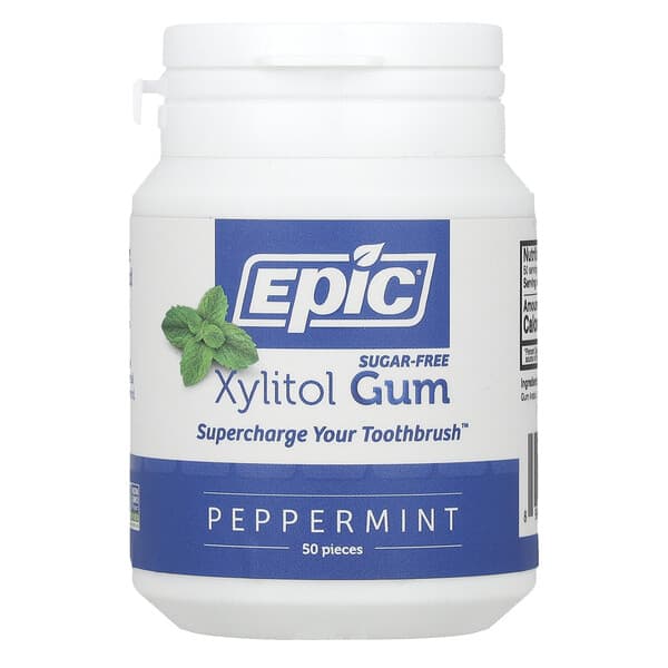 Epic Peppermint Xylitol Gum 50 Pieces