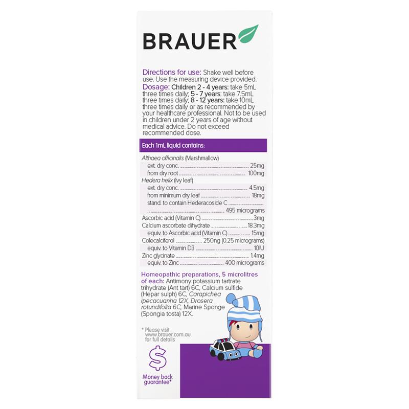 Brauer Baby And Child Cough Relief 100ml