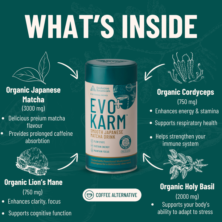 Evolution Botanicals Evo+ Karm Japanese Matcha Drink 150g