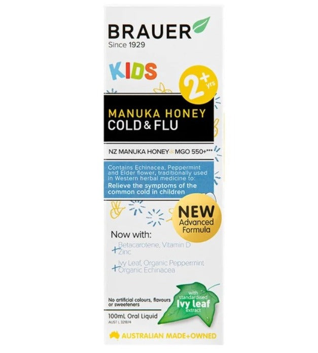 Brauer Kids Manuka Cold And Flu 100ml
