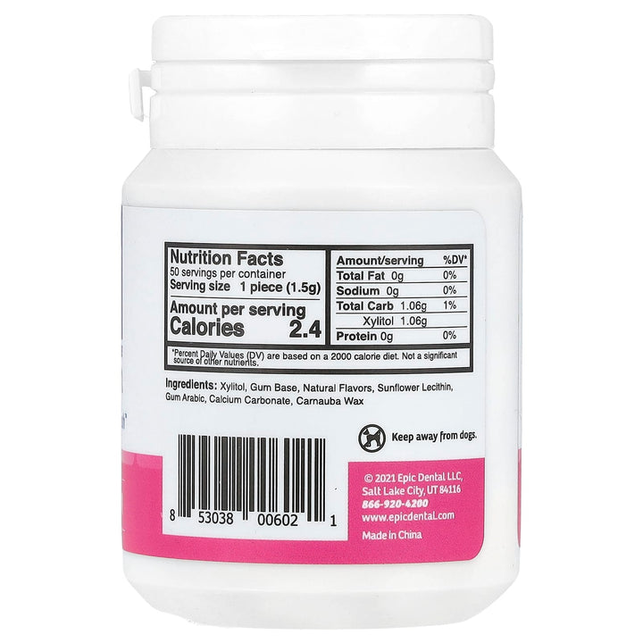 Epic Xylitol Gum Bubblegum 50 Pieces