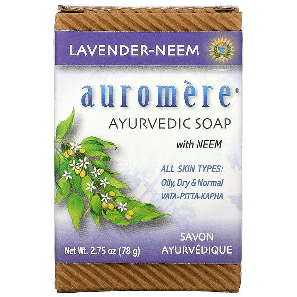 Auromere Neem Soap Ayurvedic Lavender 78g