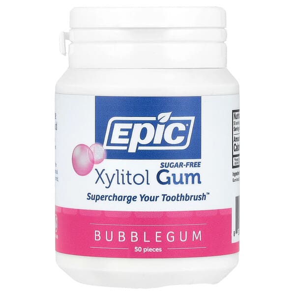 Epic Xylitol Gum Bubblegum 50 Pieces