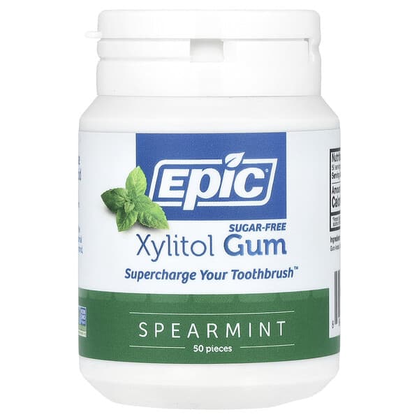 Epic Spearmint Xylitol Gum 50 Pieces