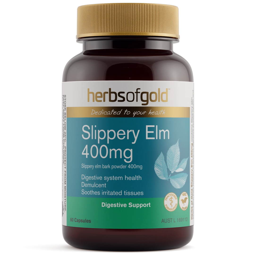 Herbs Of Gold Slippery Elm 400mg 60vc