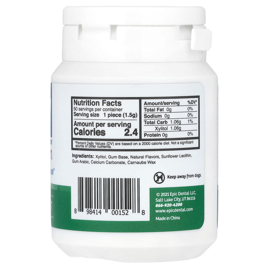 Epic Spearmint Xylitol Gum 50 Pieces
