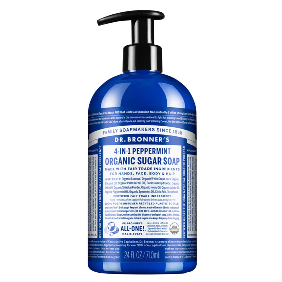 Dr Bronners Sugar Peppermint Hand Body Soap 710ml