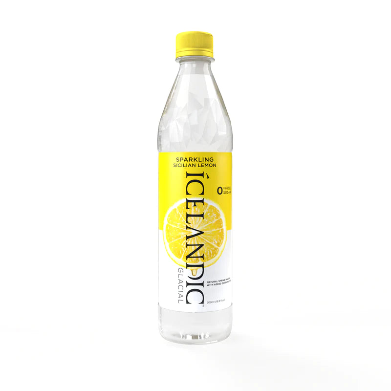 Icelandic Sparkling Lemon Water 500ml About Me Organics