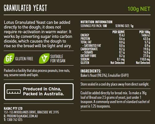 Lotus Granulated Yeast 100g