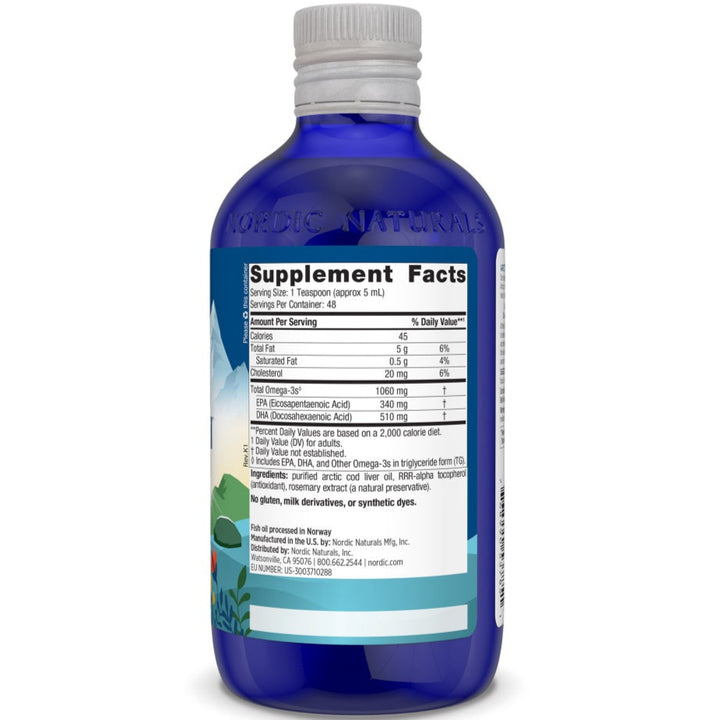 Nordic Naturals Cod Liver Oil Plain 237ml