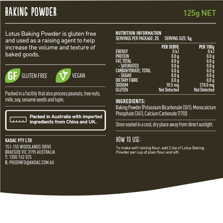 Lotus Baking Powder 125g