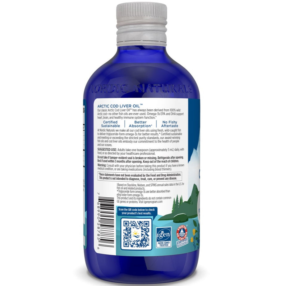 Nordic Naturals Cod Liver Oil Lemon 237ml