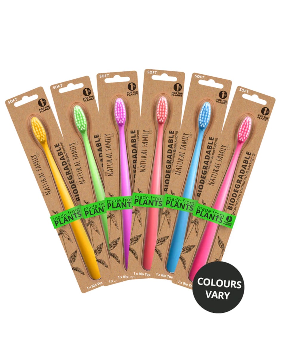 Natural Family Co Bio Toothbrush Neon Mix