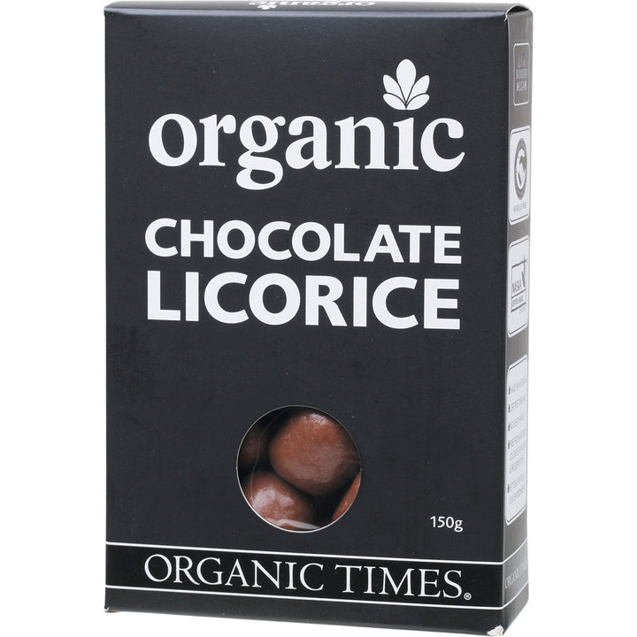 Organic Times Milk Chocolate Licorice 150g