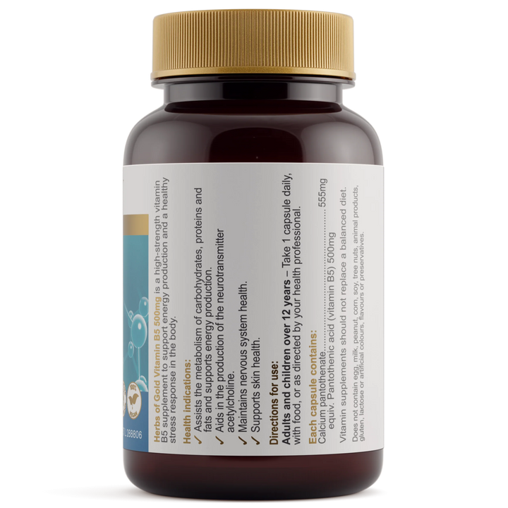 Herbs Of Gold Vitamin B5 500mg 60c