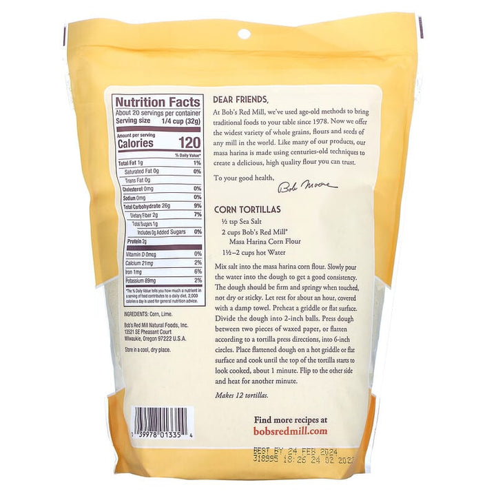 Bob's Red Mill Masa Harina Flour 680g