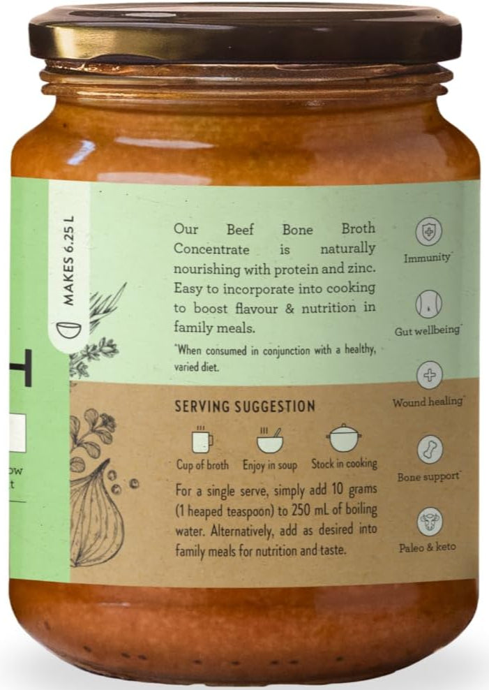 Nutra Organics Bone Broth Beef Concentrate Native Herbs 250g