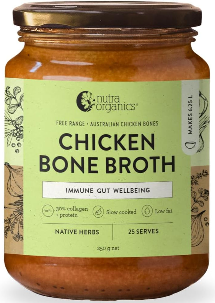 Nutra Organics Chicken Bone Broth Concentrate Native Herbs 250g