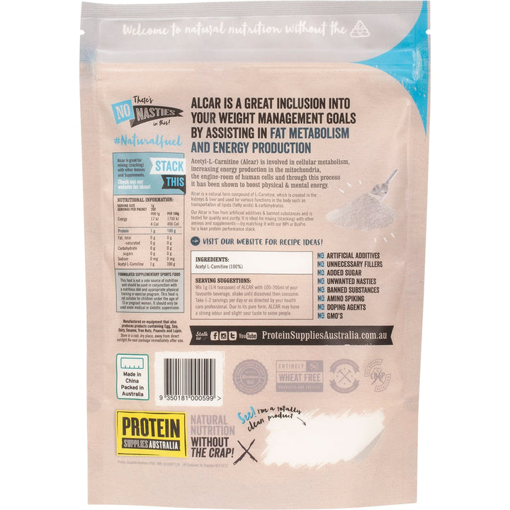 Protein Supplies Australia Alcar (acetyl L Carnitine) 200g