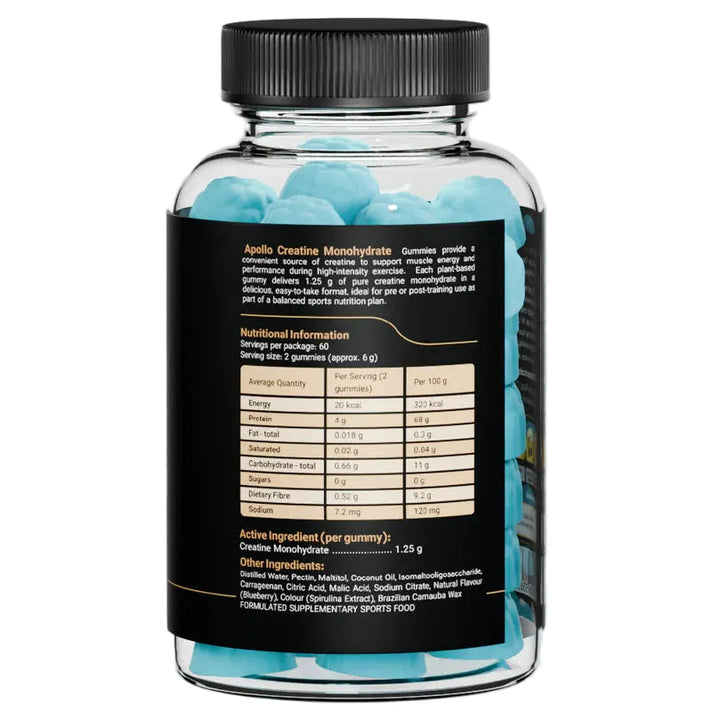 Apollo Creatine Gummies Blueberry Flavour 120 Pieces