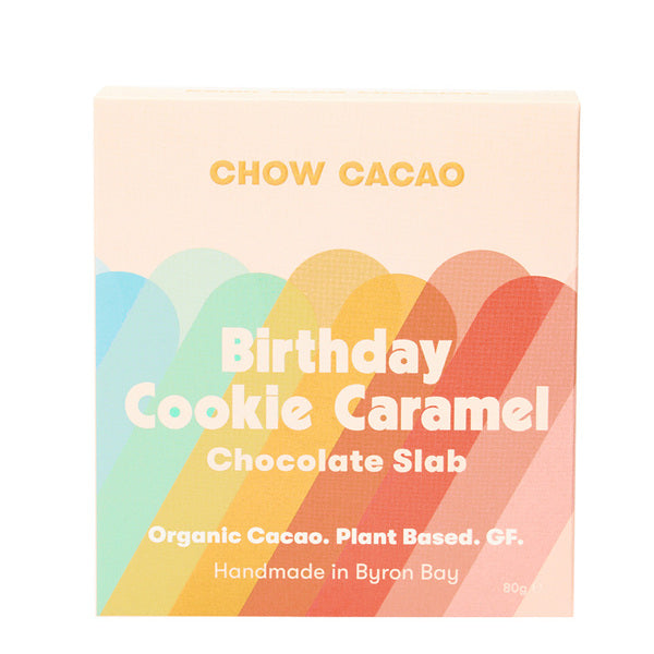 Chow Cacao Birthday Cookie Caramel Slab 80g