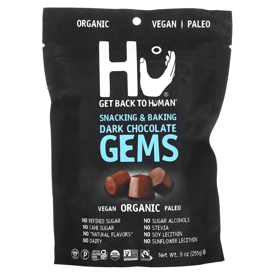Hu Organic Dark Chocolate Gems 255g