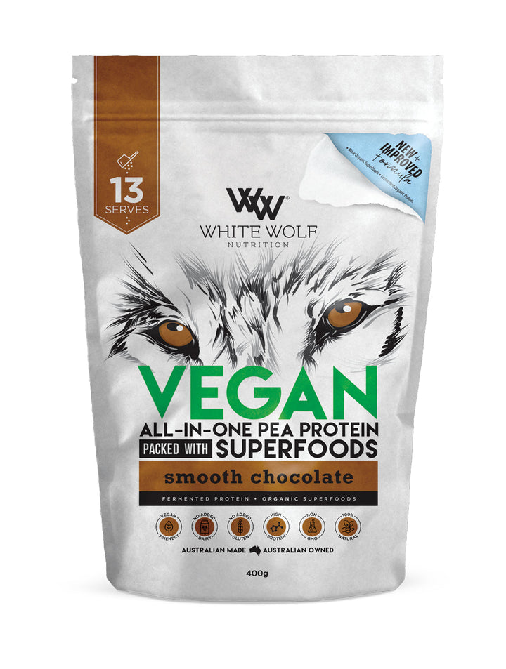 White Wolf Nutrition All In One Vegan Protein Smooth Chocolate 400g