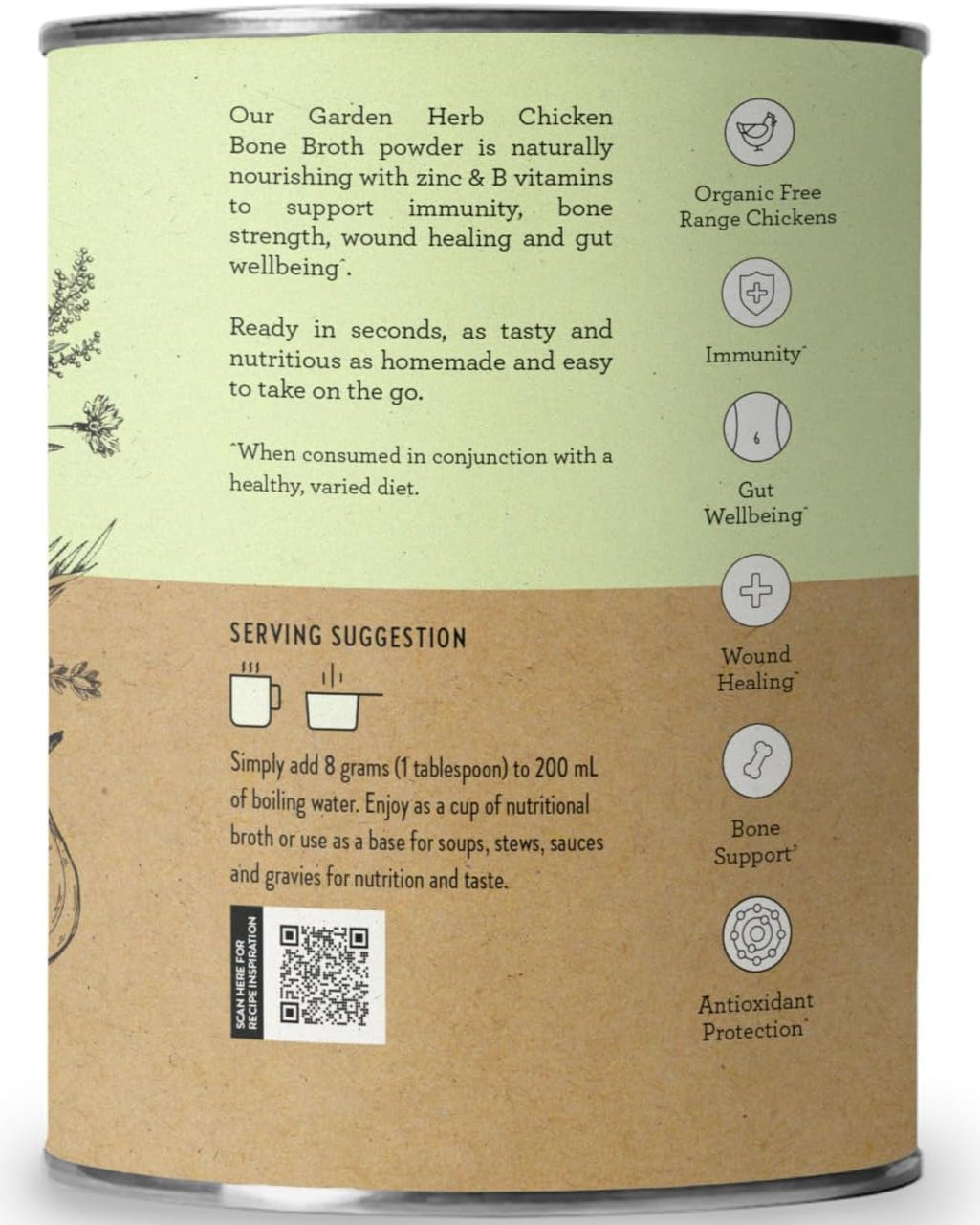 Nutra Organics Chicken Bone Broth Herb 125g