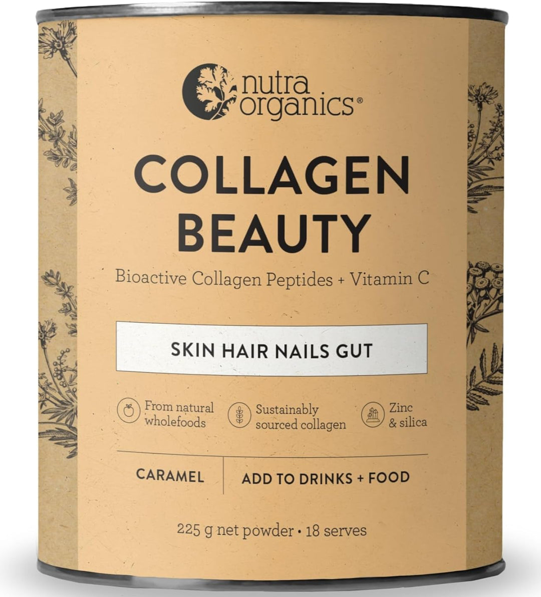 Nutra Organics Collagen Beauty Caramel 225g