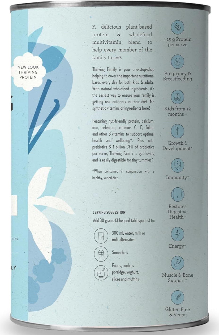 Nutra Organics Thriving Protein Vanilla 450g