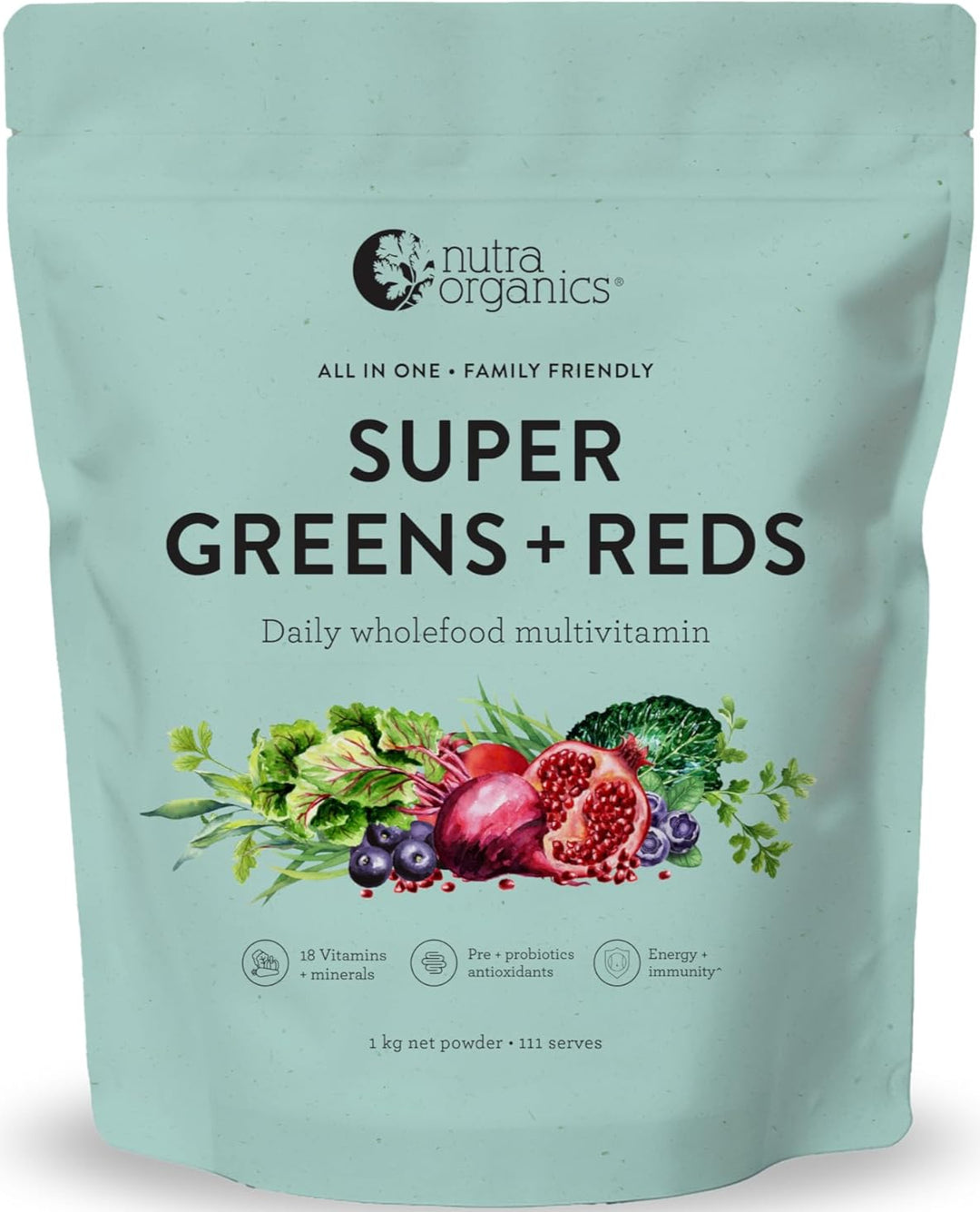 Nutra Organics Super Greens + Reds