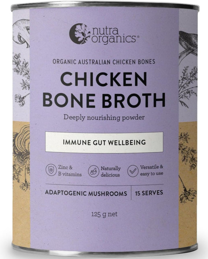 Nutra Organics Chicken Bone Broth Mushroom 125g