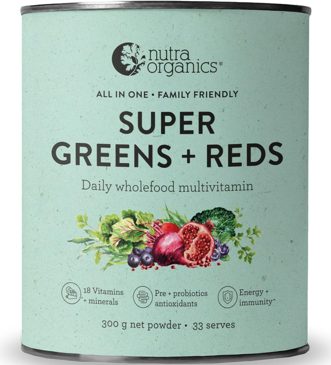 Nutra Organics Super Greens + Reds