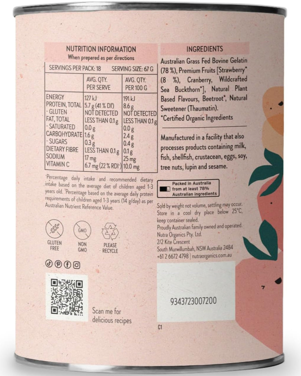 Nutra Organics Strawberry Gutsy Gummies