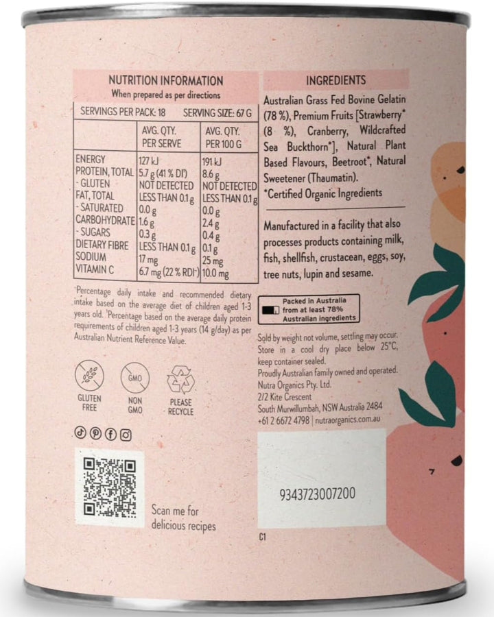 Nutra Organics Strawberry Gutsy Gummies