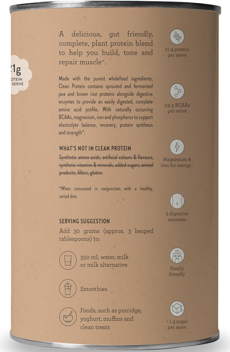 Nutra Organics Clean Protein Smooth Chocolate 500g